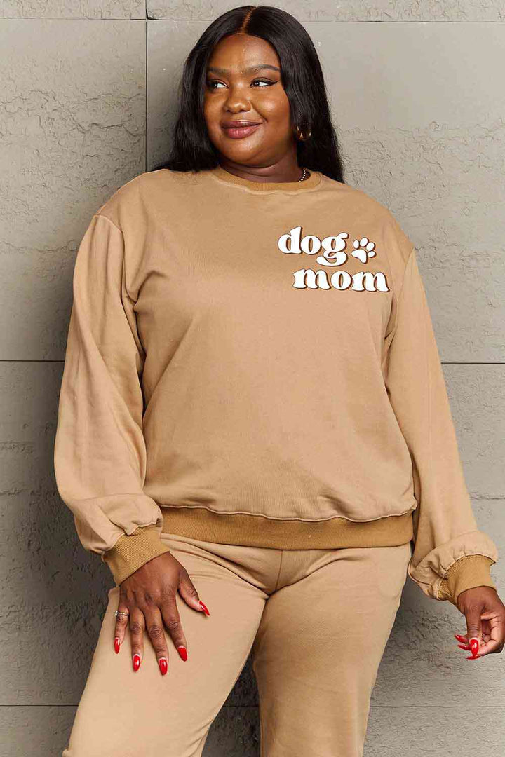 Simply Love Simply Love Full Size Round Neck Dropped Shoulder DOG MOM Graphic Sweatshirt |1mrk.com