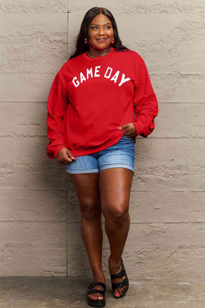 Simply Love Full Size GAME DAY Graphic Sweatshirt | 1mrk.com