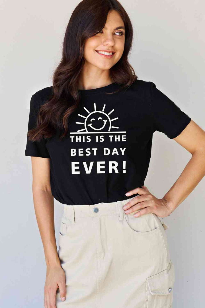 Simply Love Full Size THIS IS THE BEST DAY EVER! Graphic Cotton T-Shirt | 1mrk.com