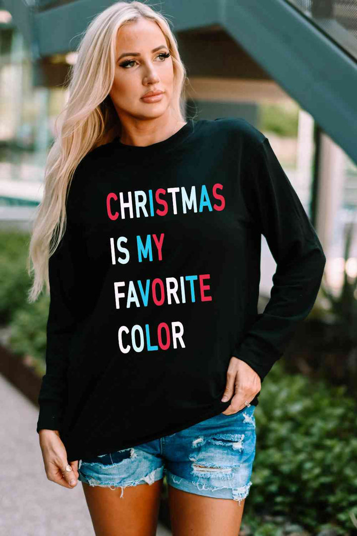 CHRISTMAS IS MY FAVORITE COLOR Graphic T-Shirt | 1mrk.com