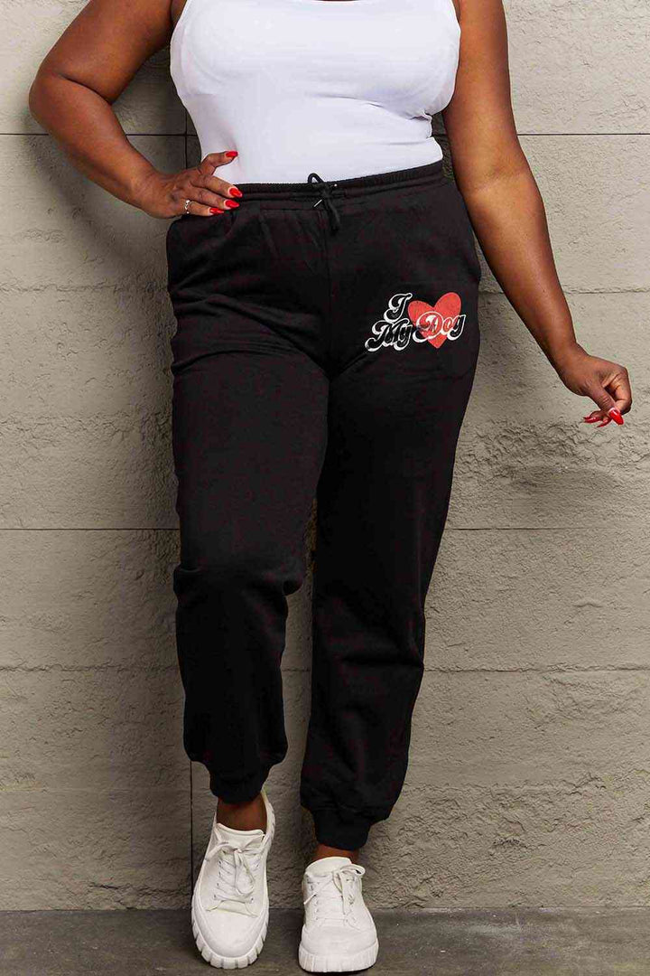 Simply Love Simply Love Full Size I LOVE MY DOG Graphic Joggers | 1mrk.com