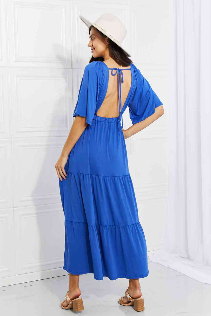Culture Code Full Size My Muse Flare Sleeve Tiered Maxi Dress | 1mrk.com