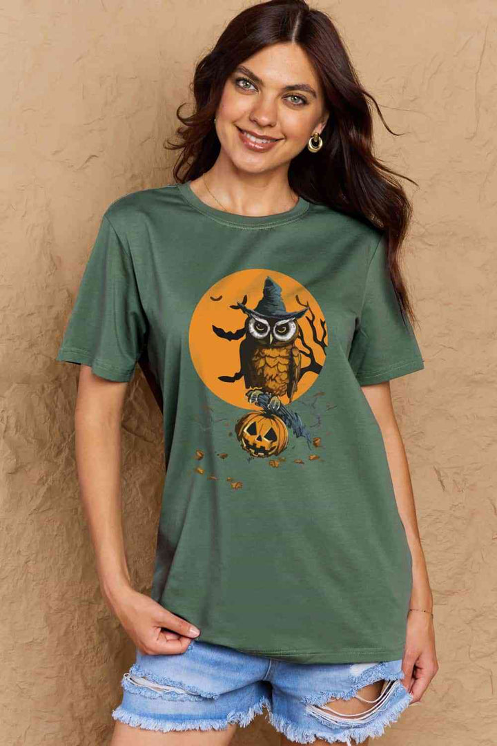 Simply Love Full Size Holloween Theme Graphic Cotton T-Shirt | 1mrk.com