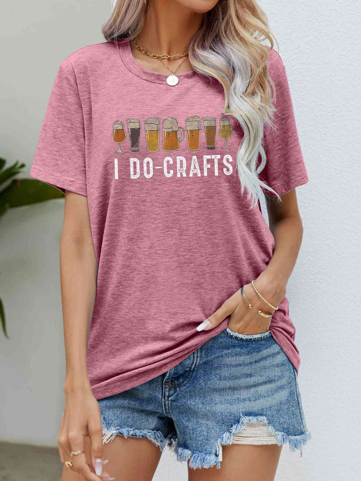 I DO CRAFTS Round Neck T-Shirt | 1mrk.com