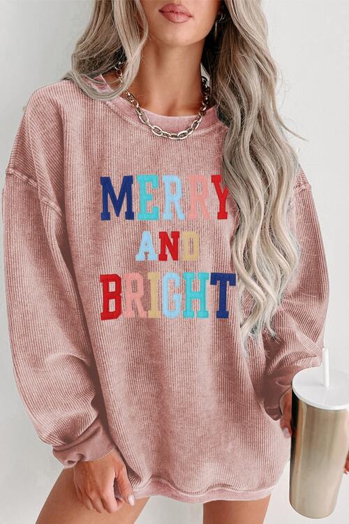 MERRY AND BRIGHT Graphic Sweatshirt |1mrk.com