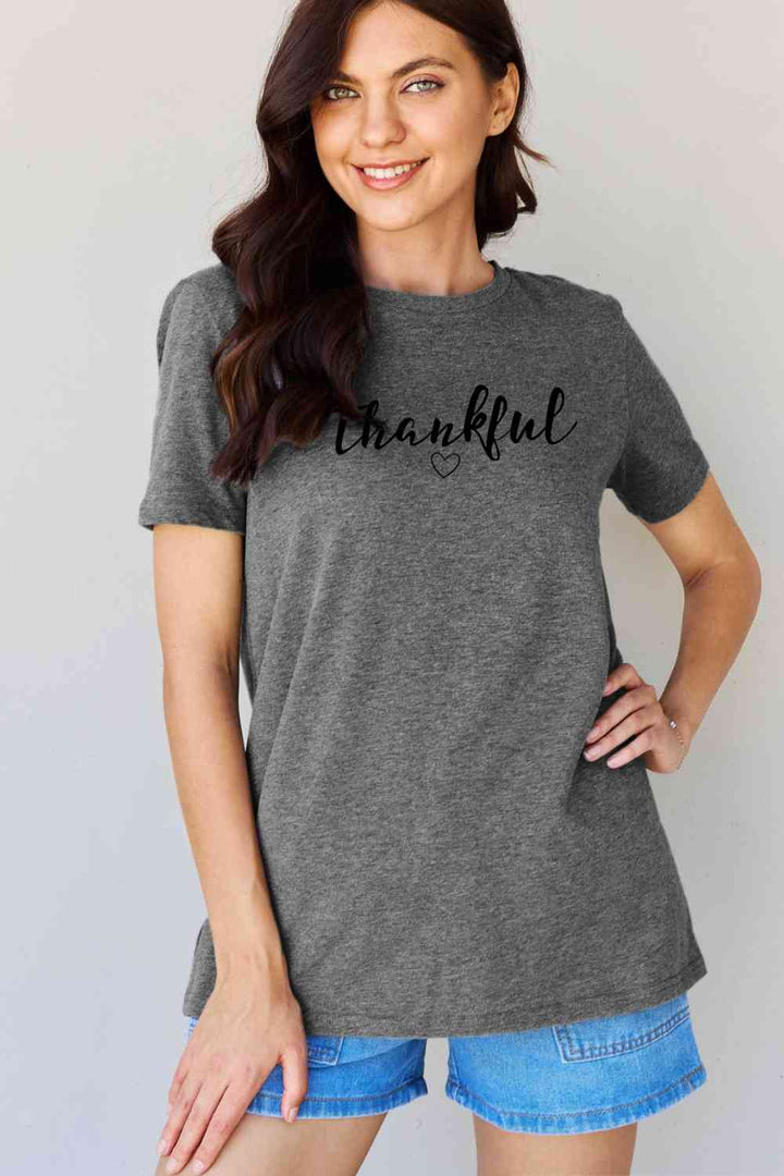 Simply Love Full Size THANKFUL Graphic T-Shirt | 1mrk.com