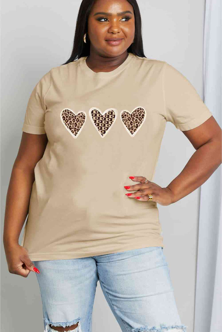 Simply Love Simply Love Full Size Heart Graphic Cotton Tee | 1mrk.com