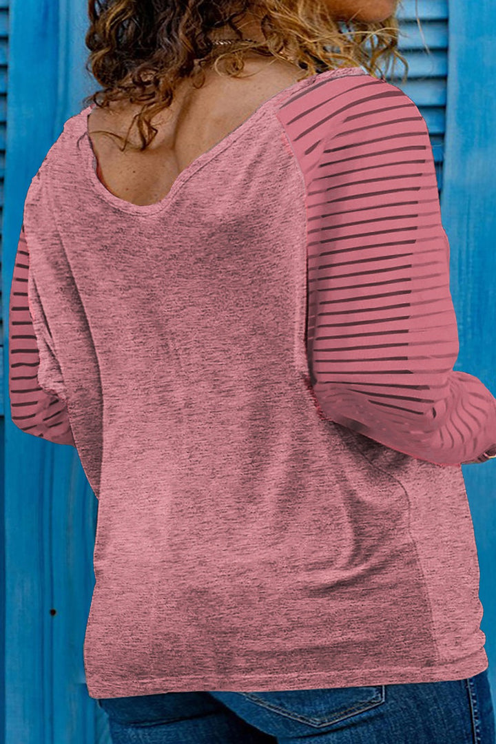 Plus Size DON'T STOP BELIEVIN Striped Long Sleeve T-Shirt | Trendsi