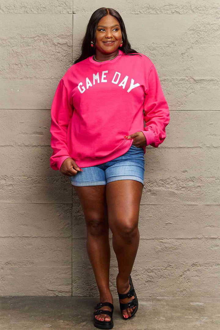 Simply Love Full Size GAME DAY Graphic Sweatshirt | 1mrk.com