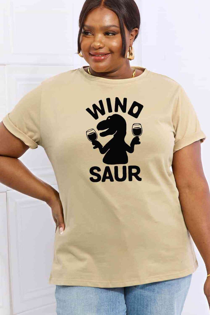 Simply Love Full Size WINOSAUR Graphic Cotton T-Shirt | 1mrk.com