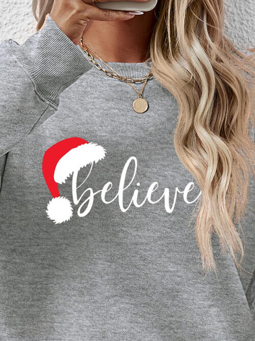 BELIEVE Graphic Long Sleeve Sweatshirt |1mrk.com