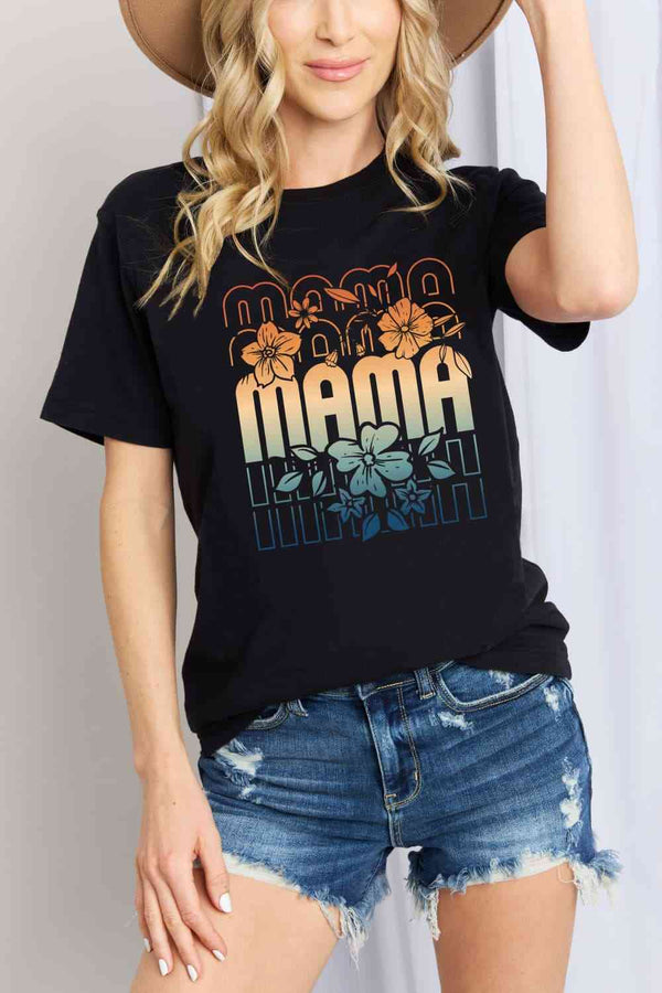 Simply Love Full Size MAMA Graphic Cotton T-Shirt | 1mrk.com