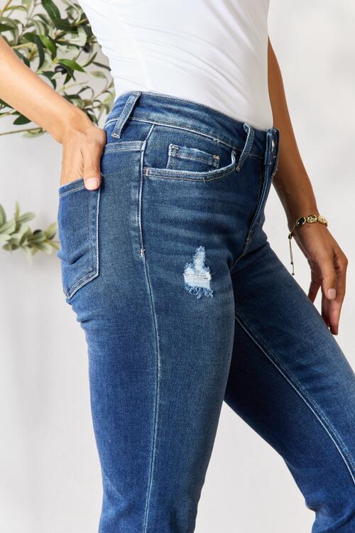 BAYEAS Distressed Cropped Jeans | 1mrk.com