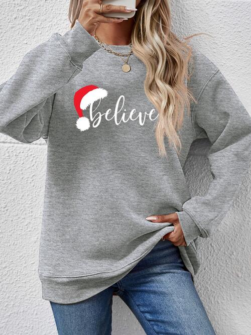 BELIEVE Graphic Long Sleeve Sweatshirt |1mrk.com