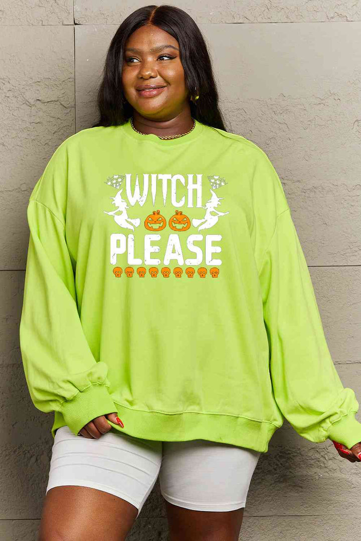 Simply Love Full Size WITCH PLEASE Graphic Sweatshirt |1mrk.com