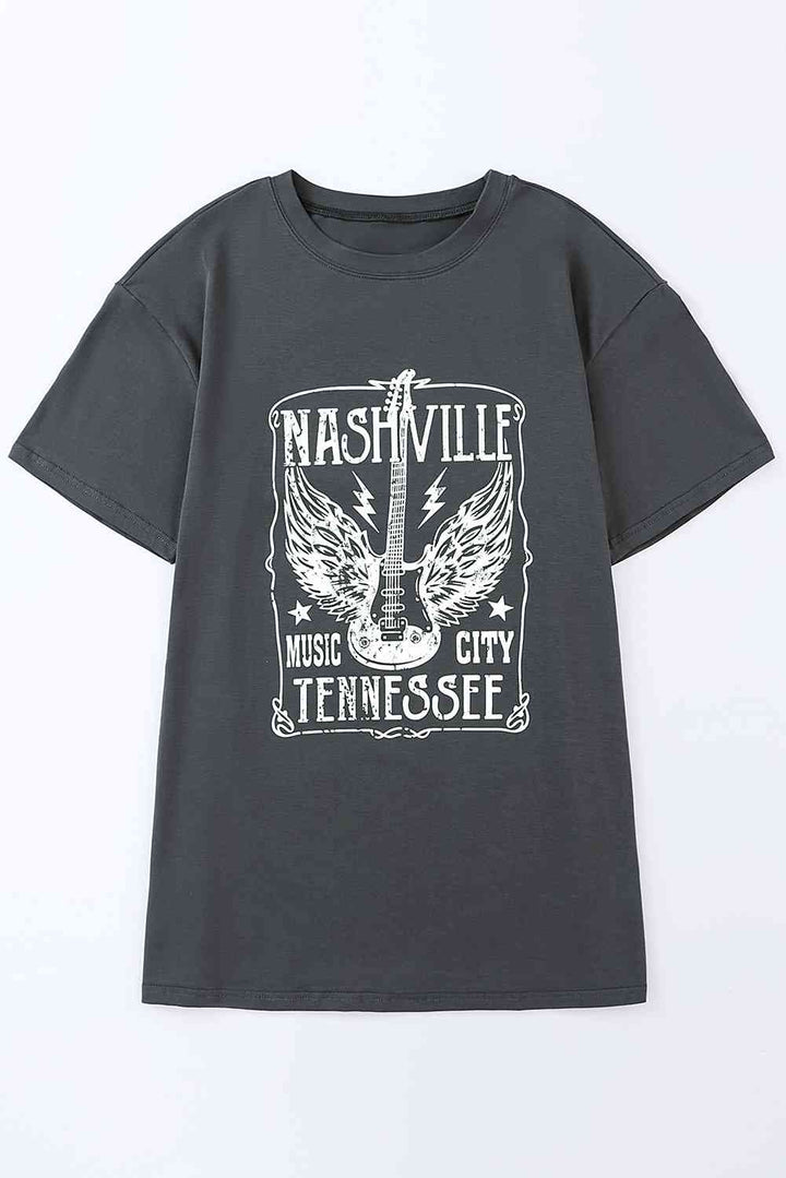 NASHVILLE MUSIC CITY TENNESSEE Graphic T-Shirt | 1mrk.com