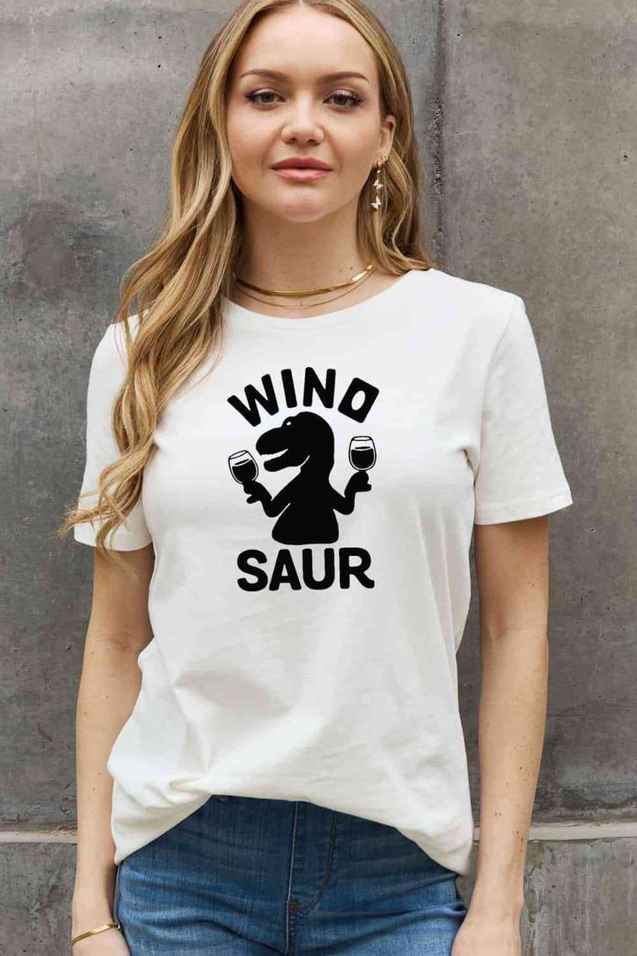 Simply Love Full Size WINOSAUR Graphic Cotton T-Shirt | 1mrk.com