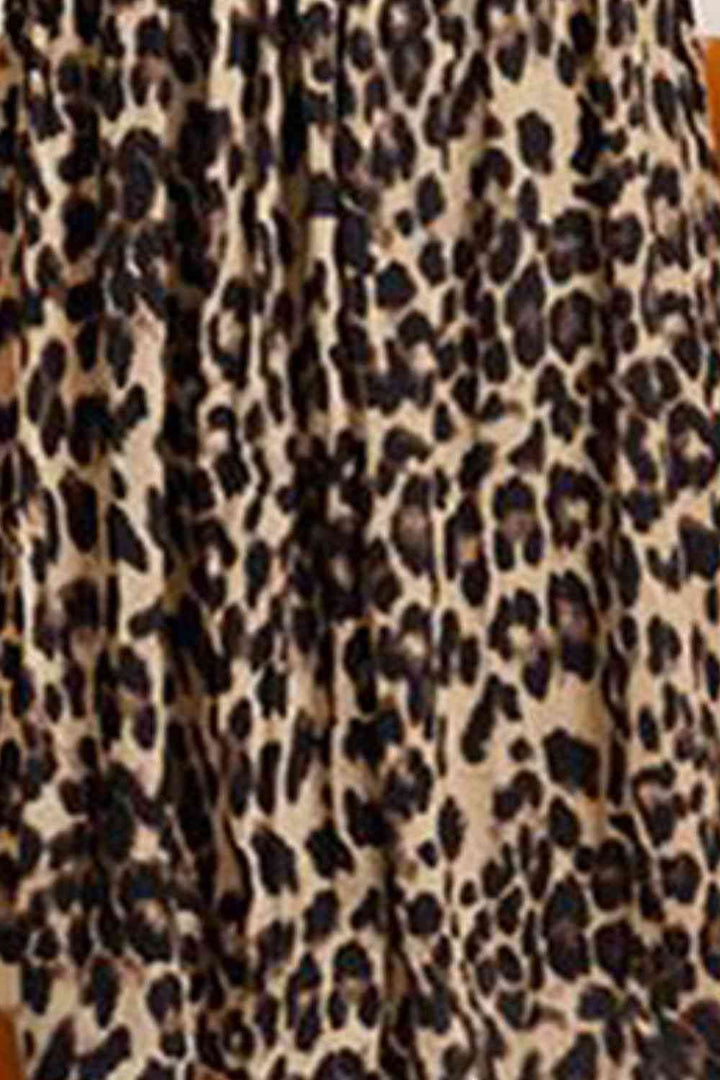 Plus Size Leopard Print Midi Skirt |1mrk.com