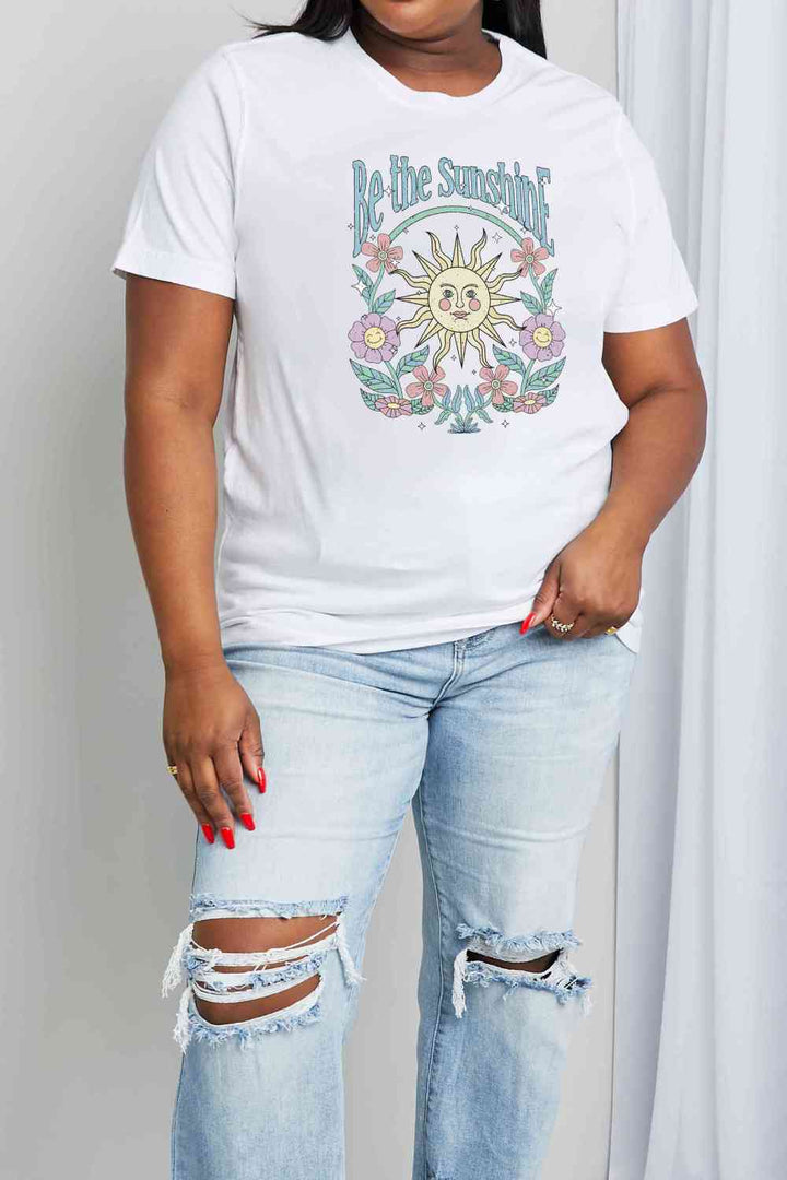 Simply Love Simply Love Full Size BE THE SUNSHINE Graphic Cotton Tee | 1mrk.com