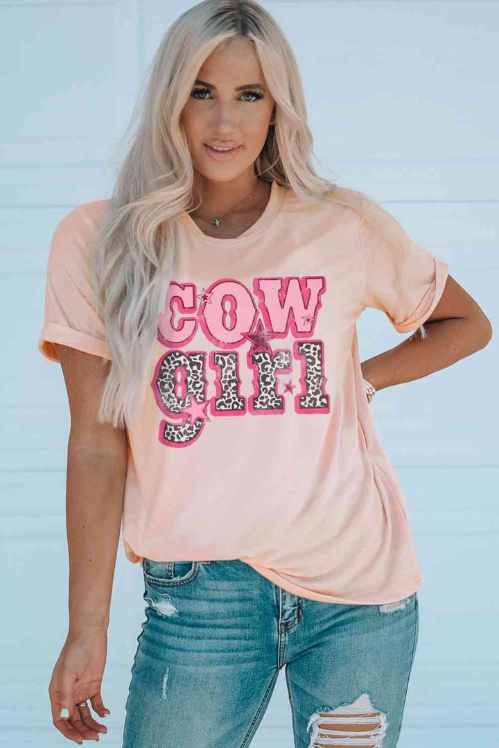 COWGIRL Graphic Cuffed Tee | 1mrk.com