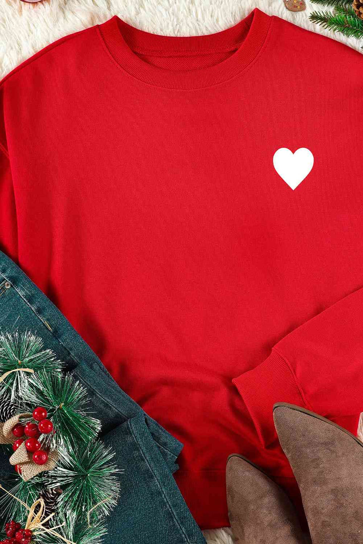 NAUGHTY NICE Heart Graphic Sweatshirt |1mrk.com