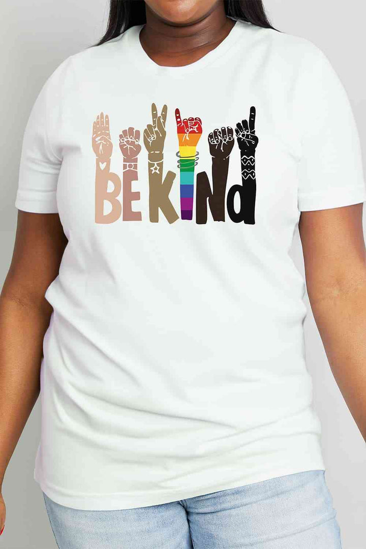 Simply Love Full Size BE KIND Graphic Cotton Tee | 1mrk.com