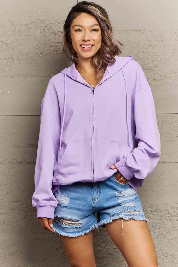 Simply Love Full Size Flower & Butterfly Graphic Hoodie | 1mrk.com