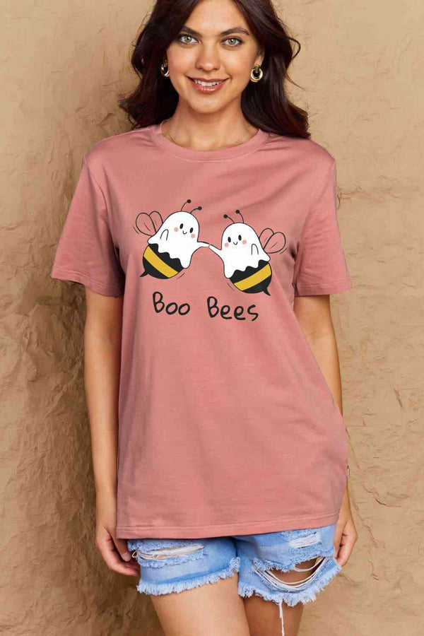 Simply Love Full Size BOO BEES Graphic Cotton T-Shirt | 1mrk.com