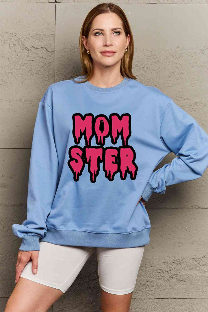 Simply Love Full Size MOM STER Graphic Sweatshirt |1mrk.com