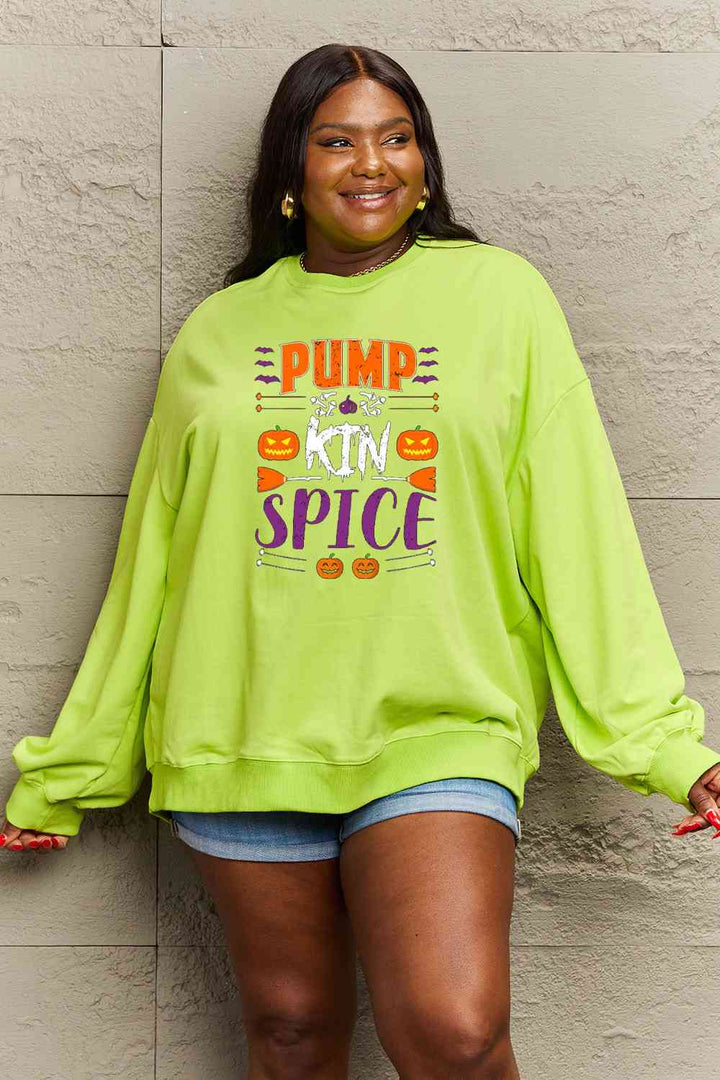 Simply Love Full Size PUMPKIN SPICE Graphic Sweatshirt |1mrk.com