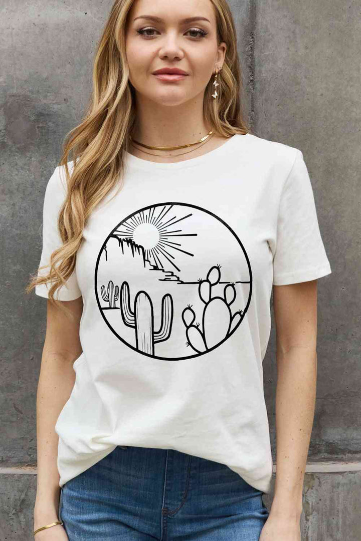 Simply Love Full Size Desert Graphic Cotton Tee | 1mrk.com