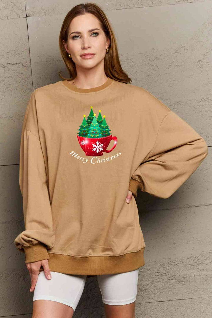 Simply Love Full Size MERRY CHRISTMAS Graphic Sweatshirt |1mrk.com