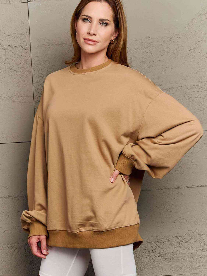 Simply Love Full Size Dropped Shoulder Sweatshirt |1mrk.com