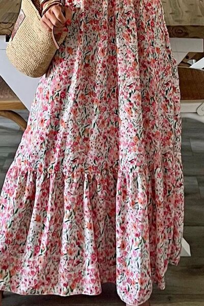 Smocked Floral Spaghetti Strap Dress |1mrk.com