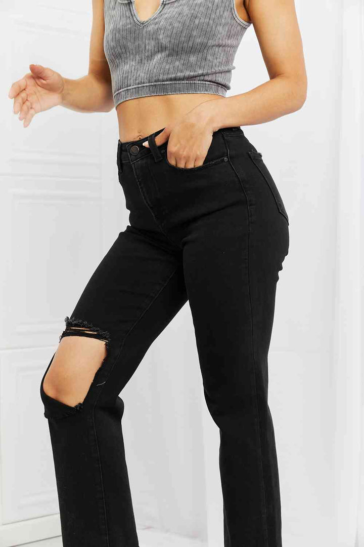 RISEN Full Size Yasmin Relaxed Distressed Jeans | 1mrk.com