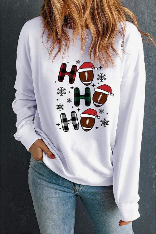 Graphic Round Neck Drop Shoulder Sweatshirt |1mrk.com