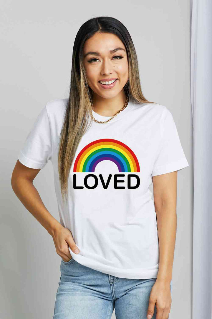 Simply Love LOVED Graphic Cotton T-Shirt | 1mrk.com