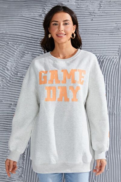 GAME DAY Long Sleeve Round Neck Sweatshirt |1mrk.com