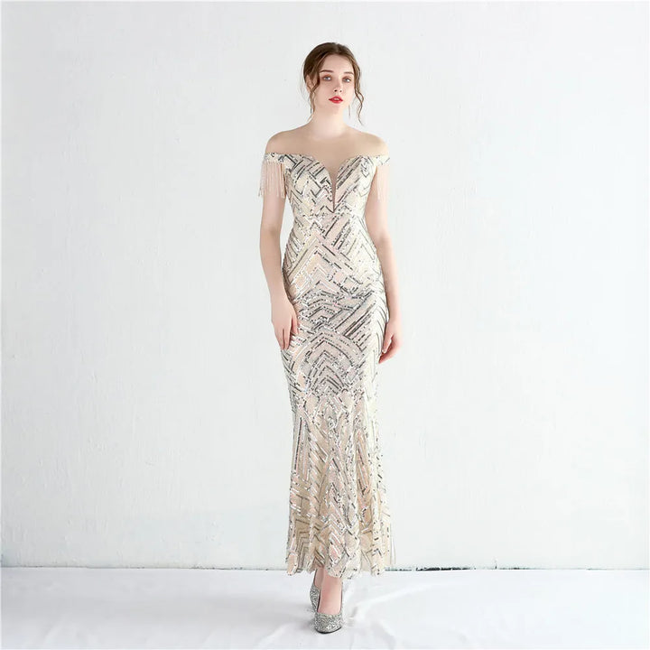 dresses sexy long women Party Prom Evening Dress Sexy Deep V Neckline sequin evening👗 |1mrk.com