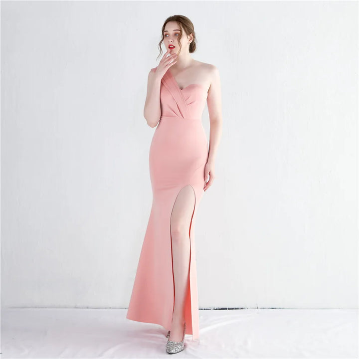 Satin dresses Fashion Sexy Trumpet Celebrities Party Prom Evening Dress |1mrk.com